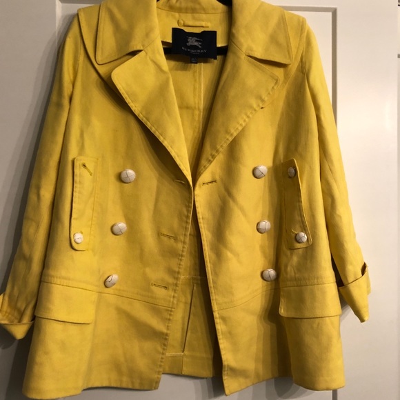burberry yellow coat